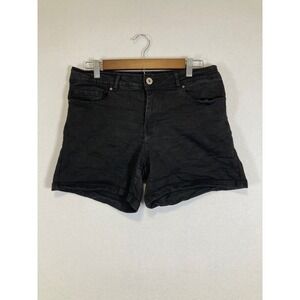 California Vintage Denim Shorts Womens 11 Black Stretch Mid Rise Casual 5-Pocket